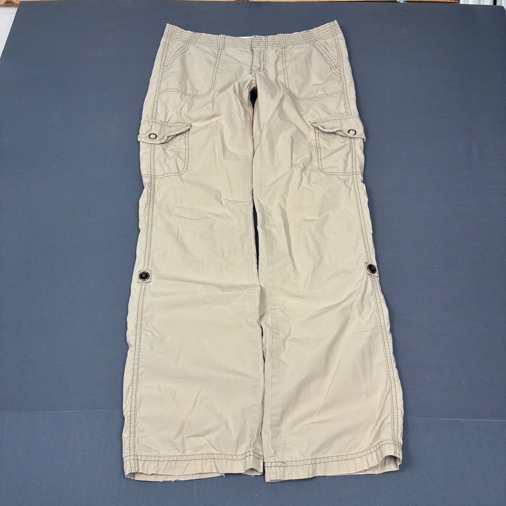 Y2K Converse One Star Beige Bootcut Cargo Pants Women's Size 6 (31x30)